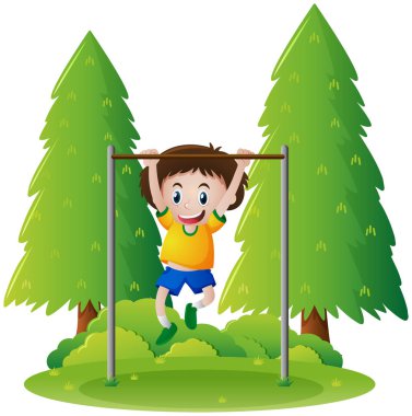 Küçük çocuk oyun Park üzerinde bar