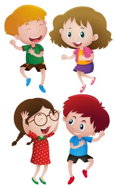 Çocuklar eğleniyor dans