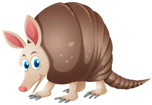 Armadillo avec visage heureux — Image vectorielle