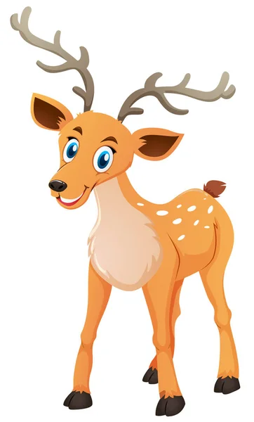 白い背景の上の小さな鹿 — ストックベクタ