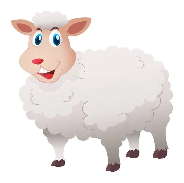 白い毛皮と羊 — ストックベクタ