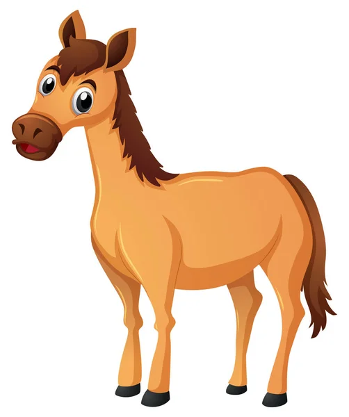 Коричневая лошадь с коричневой гривой — стоковый вектор