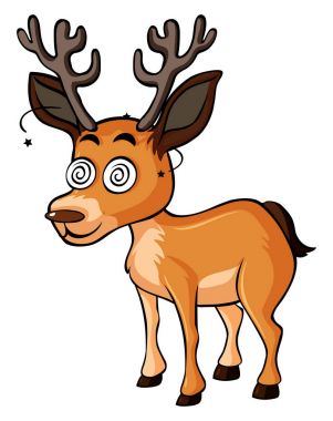 Şaşkın yüz ile geyik