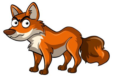 Beyaz arka plan üzerinde kurt