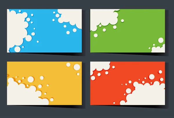 Plantilla de tarjeta en cuatro colores — Vector de stock