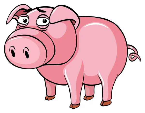 Cerdo con cara triste — Archivo Imágenes Vectoriales