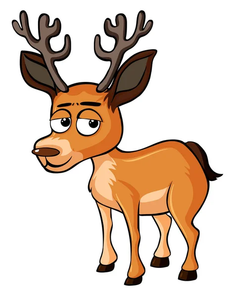 Little deer with unhappy face — Stock Vector