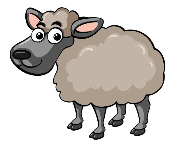 白い背景の上のかわいい羊 — ストックベクタ
