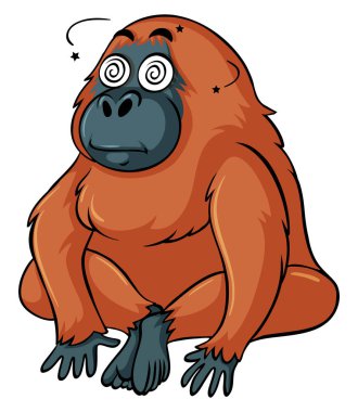 Goril şaşkın yüz