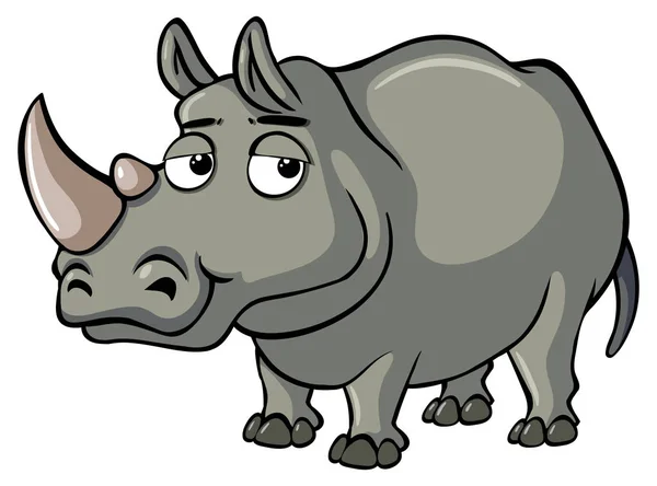Rhino with sleepy eyes — Stock Vector