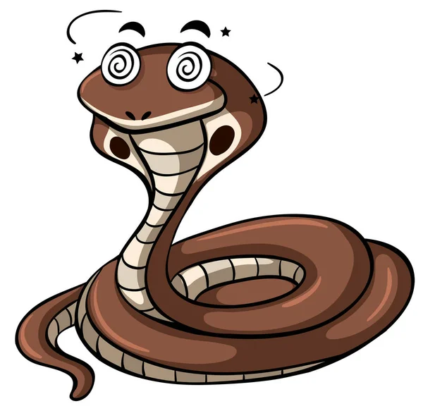 眼镜蛇蛇与头晕脸 — 图库矢量图片