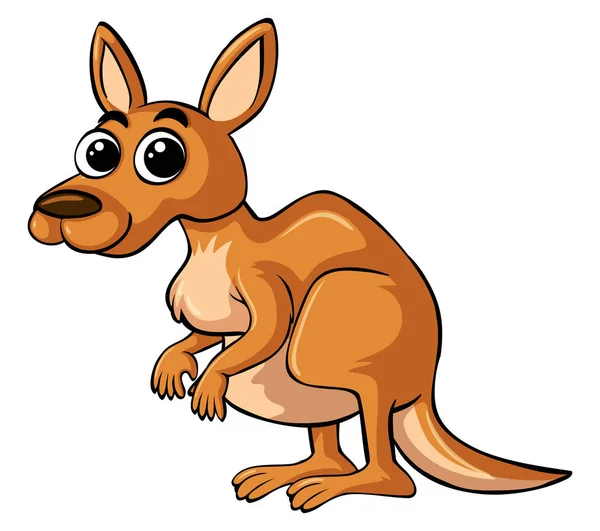 Kanguru ile mutlu yüz — Stok Vektör