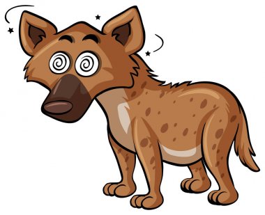 Şaşkın yüz ile vahşi köpek