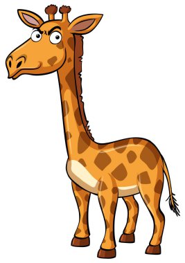 Ciddi bir yüz ile vahşi zürafa