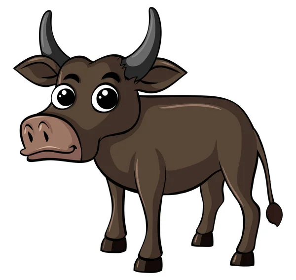 Buffalo con volto felice — Vettoriale Stock
