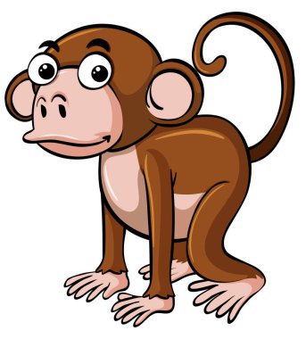 Kahverengi Maymun mutlu yüz