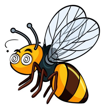 Arı ile şaşkın yüz