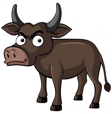 Ciddi bir yüz ile buffalo