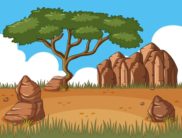 Sahne alanında bir ağaç