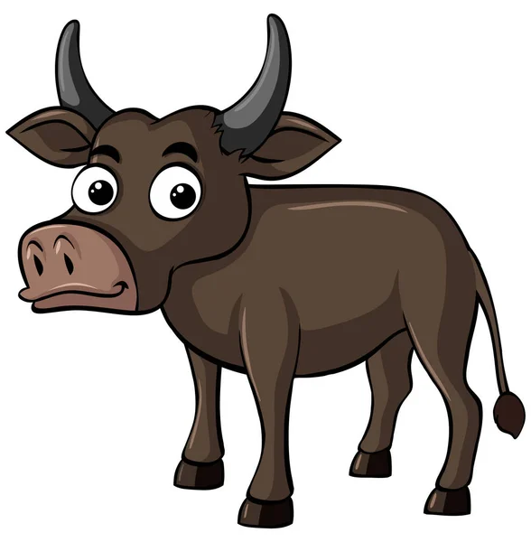 Buffalo fehér háttér — Stock Vector