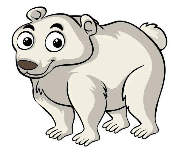 Niedźwiedź polarny z radosna buźka — Wektor stockowy