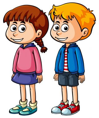 Erkek ve kız mutlu yüz