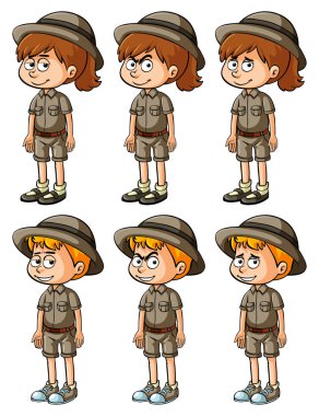 Çocuklar safari kıyafeti