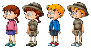 Çocuklarla baş döndürücü yüzler