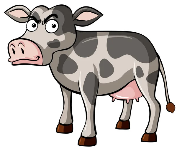 Vaca com cara séria —  Vetores de Stock