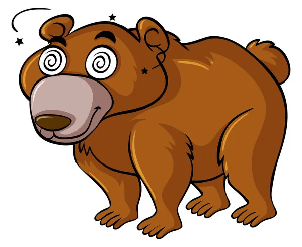 Grizzly bear med yr ögon — Stock vektor