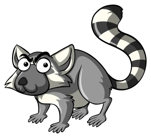 Lemur com cara séria — Vetor de Stock