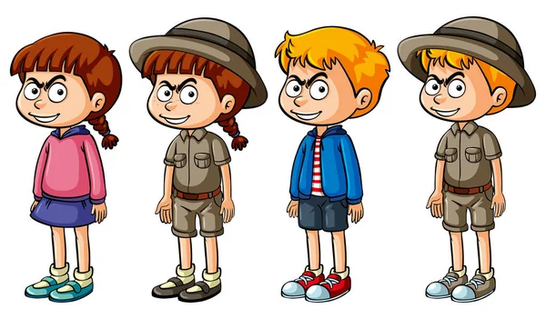 Ciddi bir yüz ile kız ve erkek