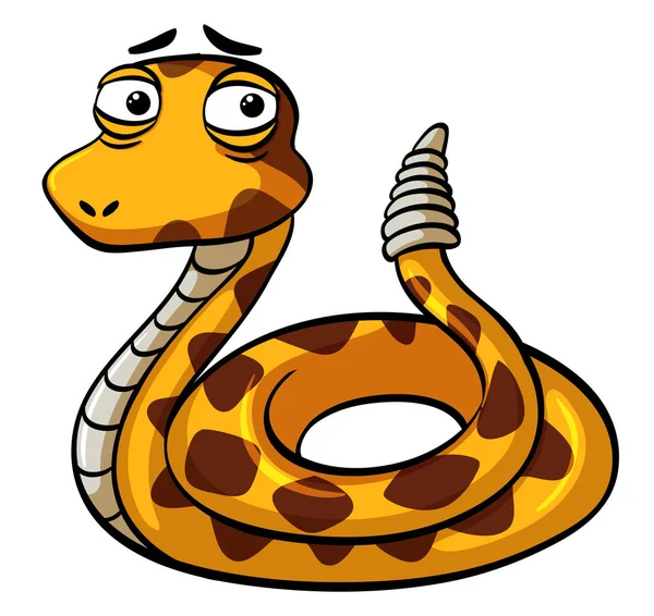 Serpiente con ojos soñolientos — Vector de stock