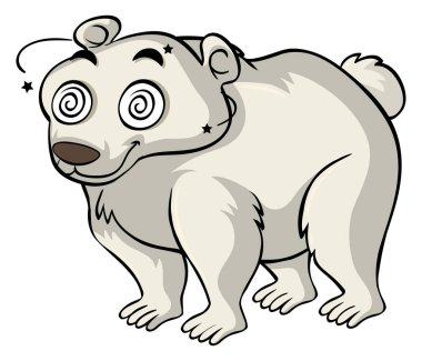 Kutup ayısı şaşkın gözlerle