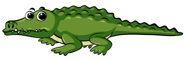 Wildes Krokodil mit glücklichem Gesicht — Stockvektor