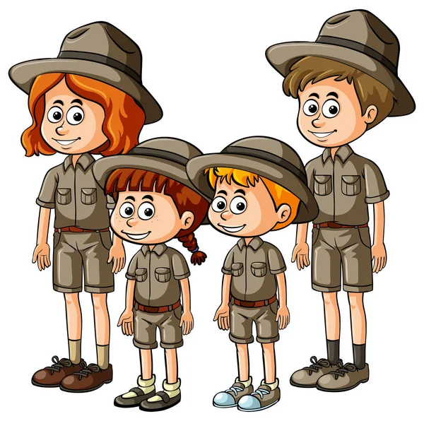 İnsanlar safari kıyafeti