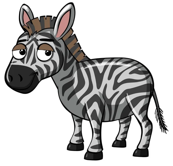 Zebra met trieste glimlach — Stockvector