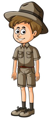 Mutlu bir gülümseme ile Parkranger