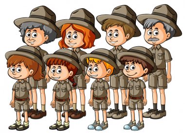 İnsanlar safari kıyafeti 