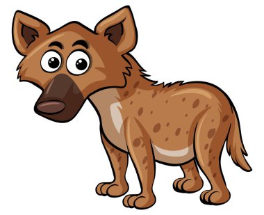 Beyaz arka plan üzerinde sırtlan