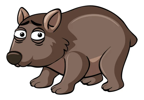 Wombat con cara infeliz — Vector de stock