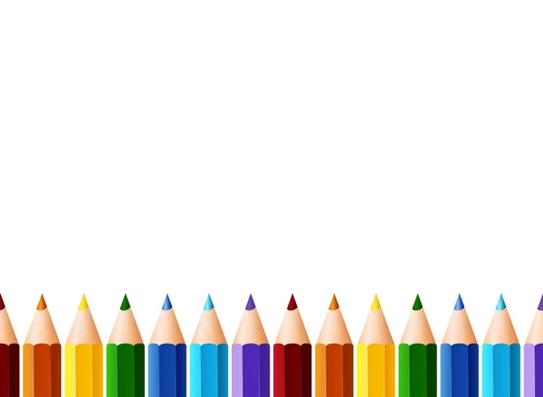 Diseño de fondo con lápices de color — Vector de stock