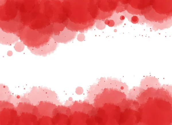 赤で水彩画の背景テンプレート — ストックベクタ