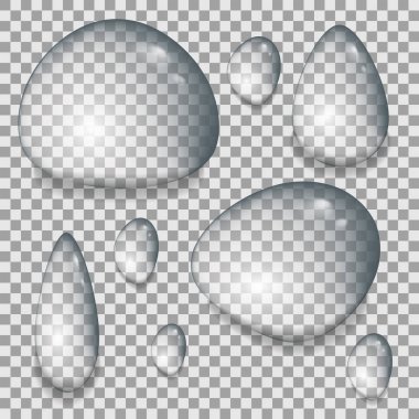 Farklı şekillerde Waterdrops