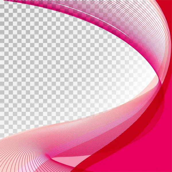 Red and pink lines on transparent background — Stock Vector