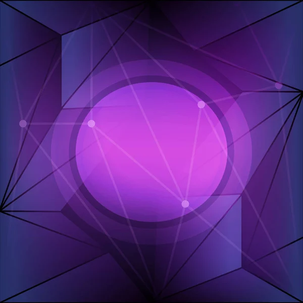Fioletowe tło z trójkąta kształtów — Wektor stockowy