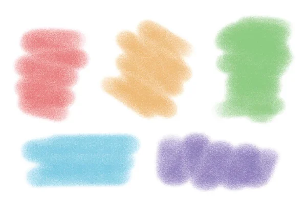 Πινελιές σε πέντε χρώματα — Διανυσματικό Αρχείο