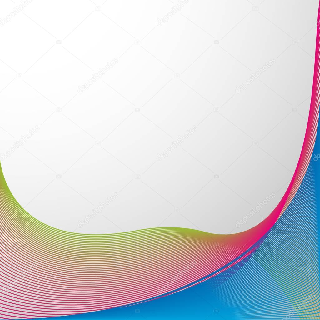 Background design with colorful wavy lines