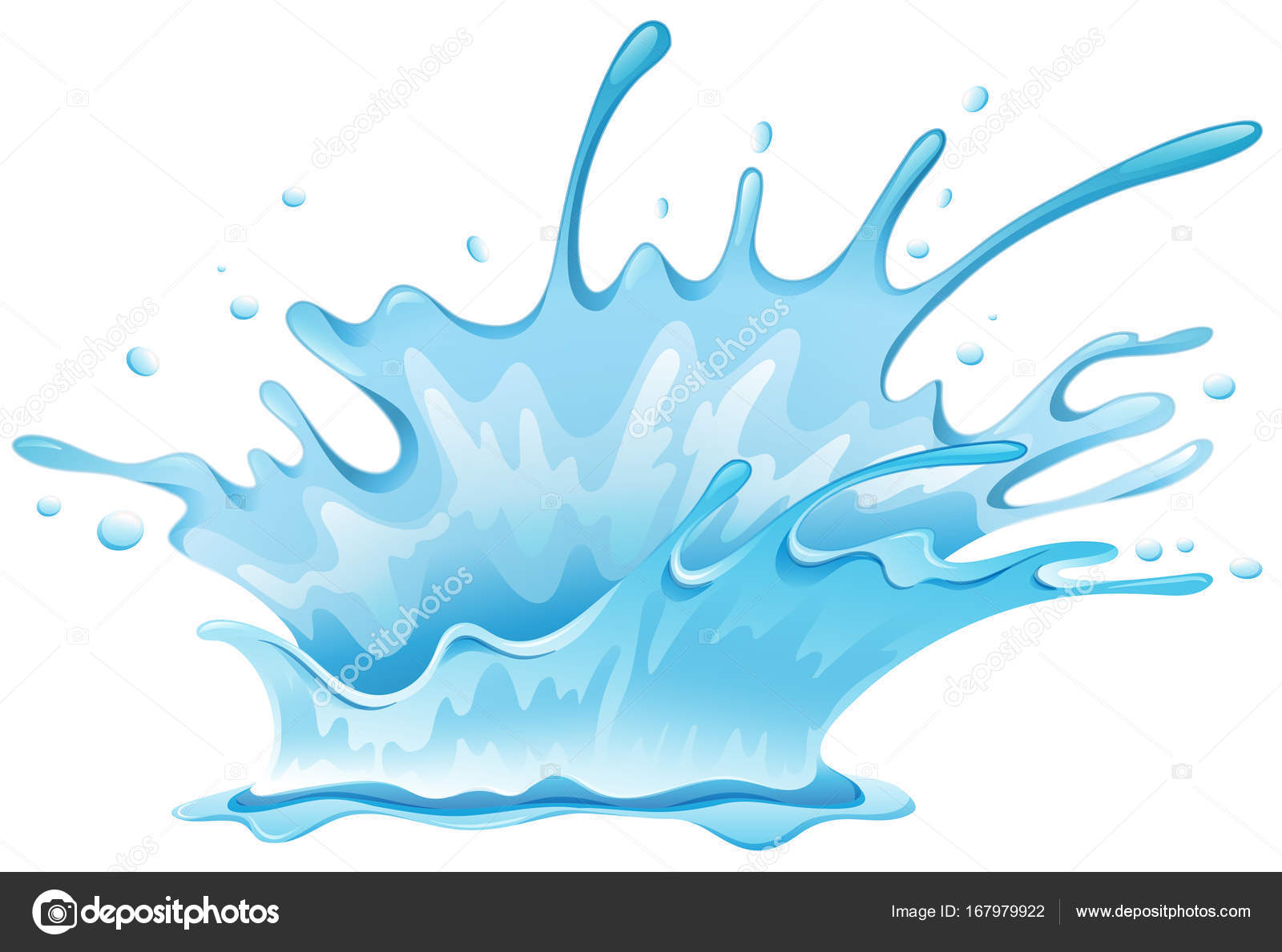 Fresh water splash on isolated background Stock Vector Image by ©brgfx