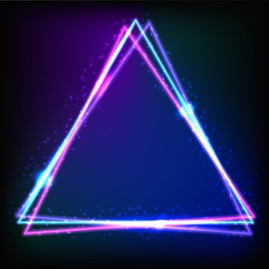 Üçgen hafif çerçeve koyu arka plan üzerinde